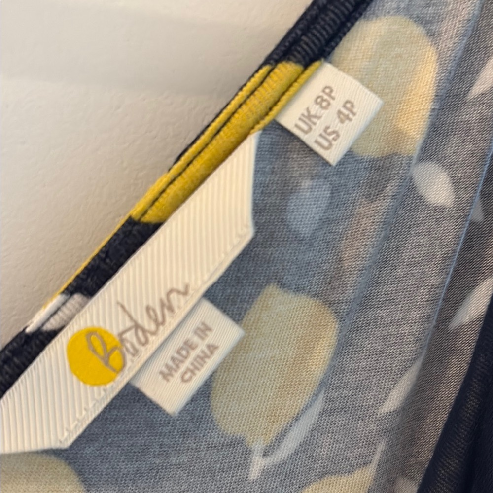Boden Effie Jersey Dress Navy with Fruit - Picture 4 of 4